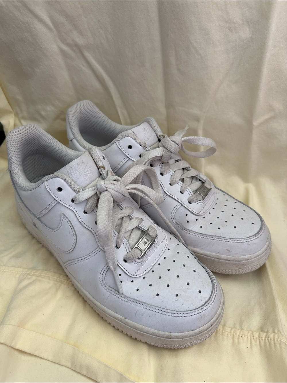 Nike White Low-Top Leather Sneakers